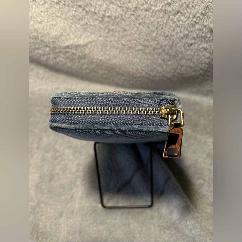 Urban Expressions Blue Velvet Rose Embroidered Seraphine Wallet - Picture 8 of 12
